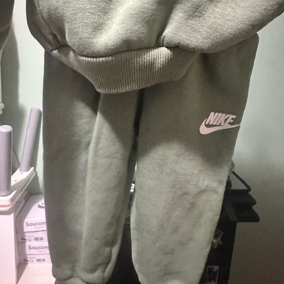 Nike Olive Green Baby Hoodie and Pants Set - Picture 3 of 5